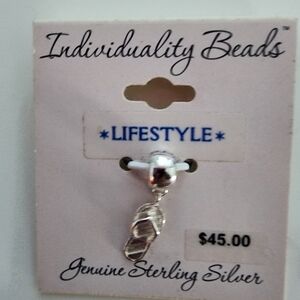 Sterling Silver Flip Flop Charm - Silver